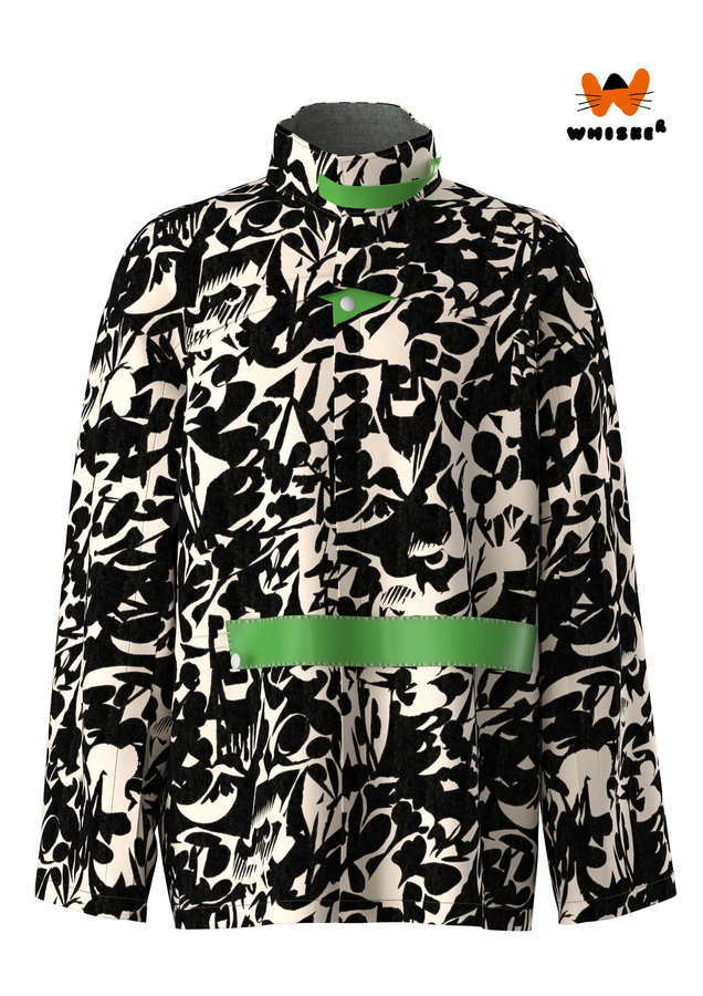 Printed jacket in contrasting colours