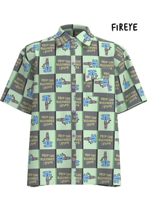 Fun print short-sleeved shirt